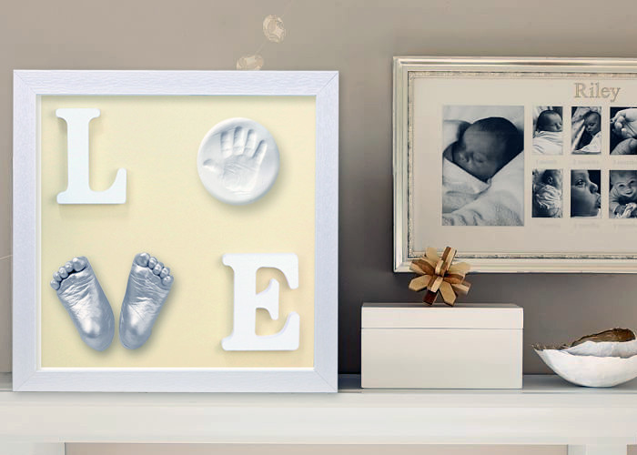 Baby 3D Baby Casting Kit Babies Mold Cast Wooden Photo Frame