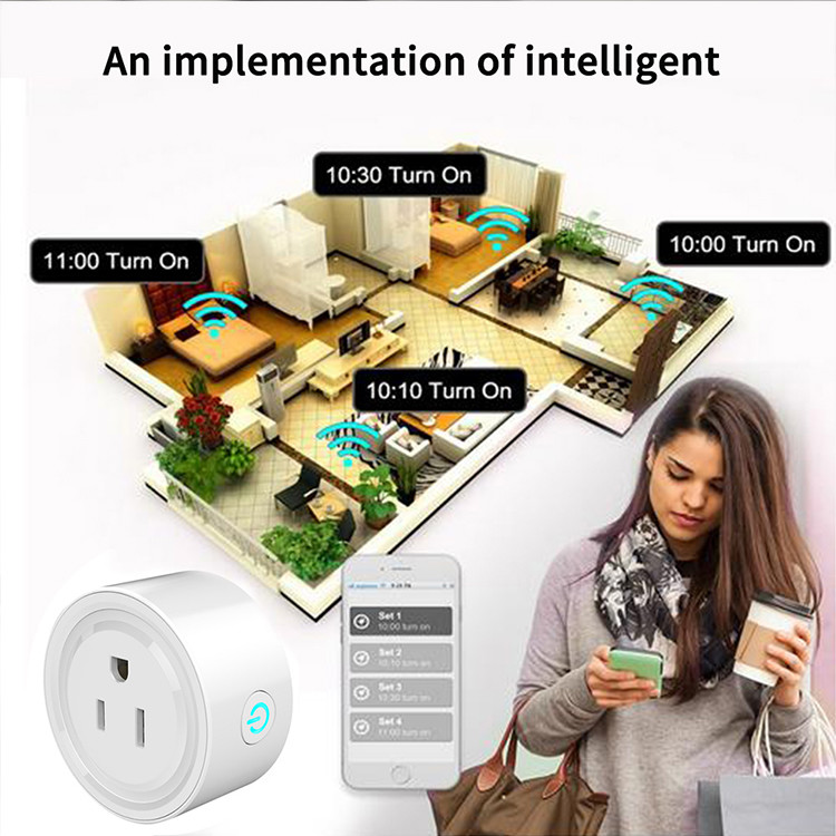 Mini Smart Plugs WIFI 2.4GHz Alexa Controlled Power Socket for residential