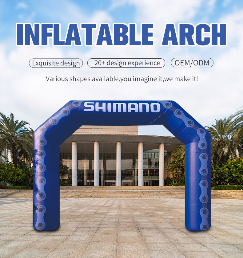 Helium Advertising Inflatable Finish Arch Giant Inflatable Arch
