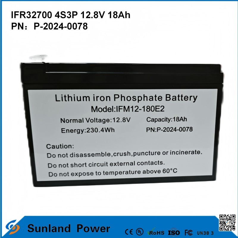 IFR32700 4S3P 12.8V 18Ah For Solar flood light High Bright LEDS Garden Solar Lights lifepo4 battery