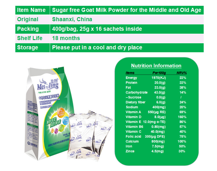 Dry Middle Aged Cream White Elderly Lamb Milk Powder