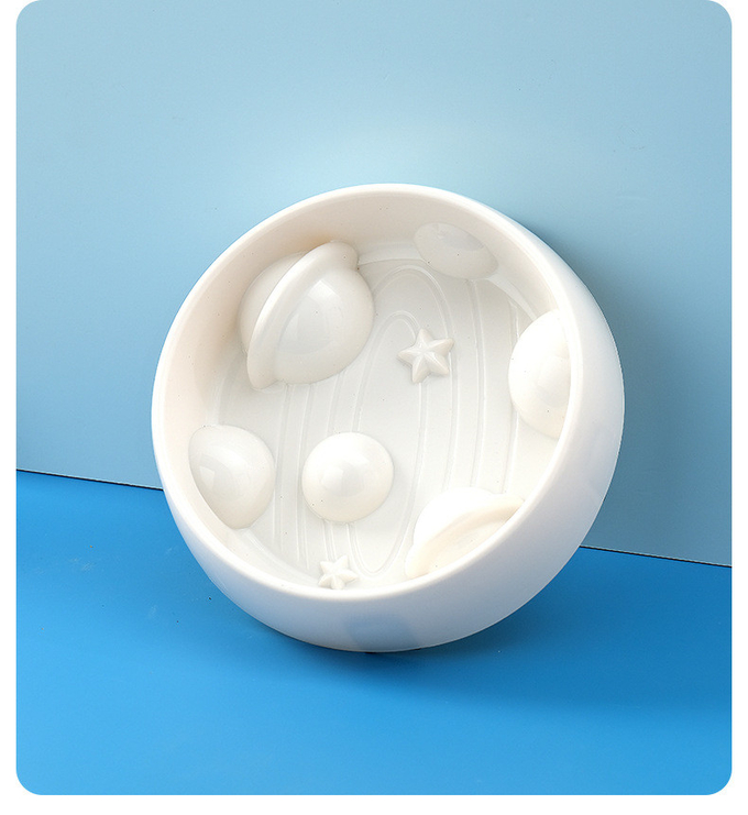 Pet Planet Shaped PP Slow Food Bowl Non Slip and Non Knockover Dog Bowl