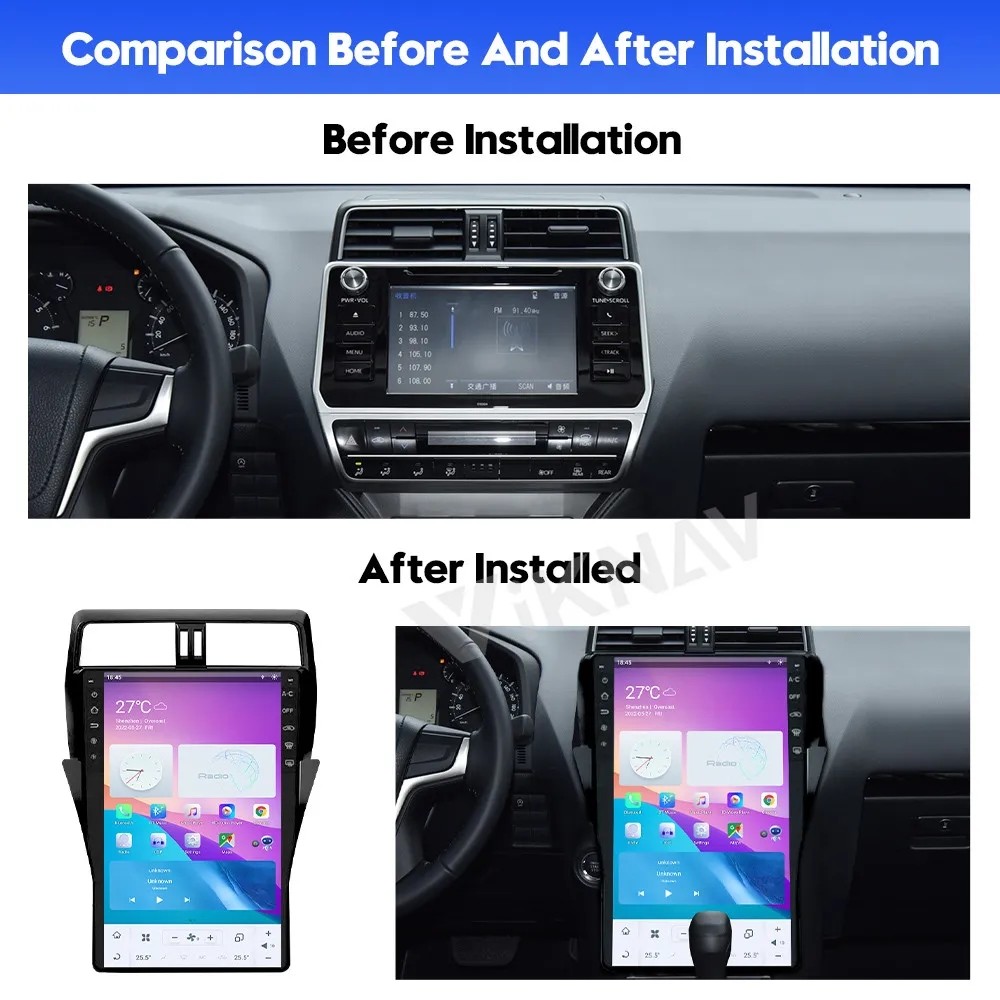 16 Inch Touch Screen Head Unit For 2018-2022 Toyota Prado 128G Navigation GPS Multimedia Player Wireless Carplay