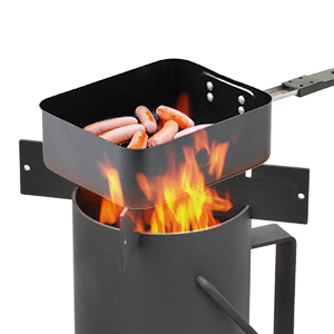 Large Fuel Chamber Portable Camping Stove for 3-5 People Iron Metal for Outdoor Cooking
