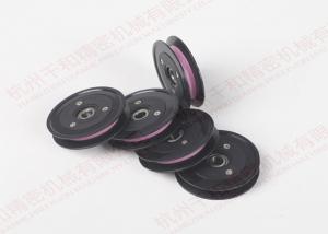 Buy cheap Pink color Roller plastic cable pulley with high speed  bearing , 95% AL2O3 materials product