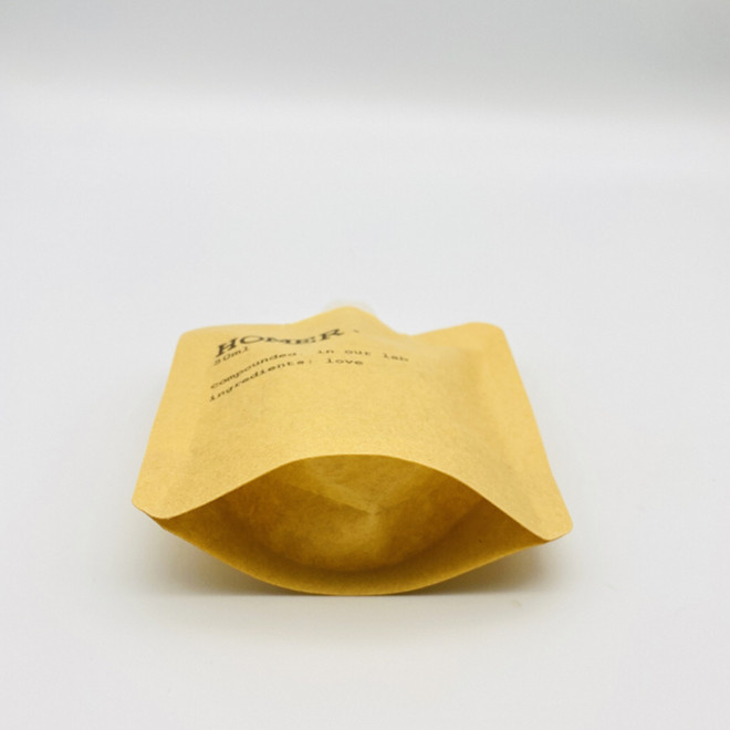 Custom Stand Up Bag Biodegradable Kraft Cosmetic Liquid Refill Spout Pouch