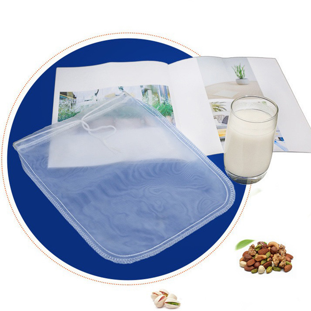With drawstring nylon mesh filter bag 220 micron washable and Reusable
