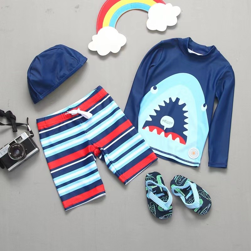 Adult Boys Swimwear Sets Digital Printing Stylish Boys Swimwear UPF 50+ Sunprotection