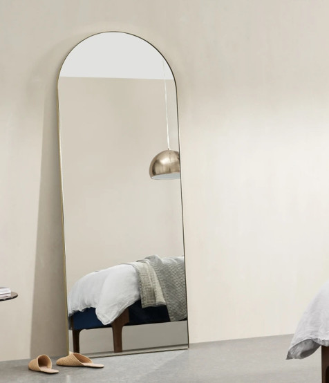 Long Service Life Modern Decorative Wall Mirror Glass with Beveled Edge and Silver Finish