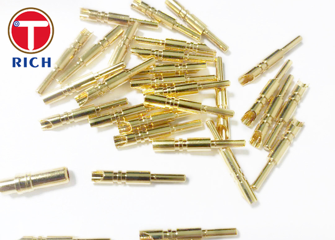 Barrel Plating Processing CNC Brass Parts Connector Probe Copper Needle Brass Bed Parts