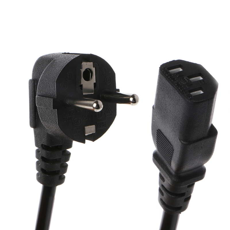 1.5m IEC 320 C13 Power Cord European Round 2 Pin AC EU Plug