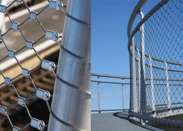 High Strength Aisi316L Stainless Steel Cable Mesh 3.2mm For Childrens Safety