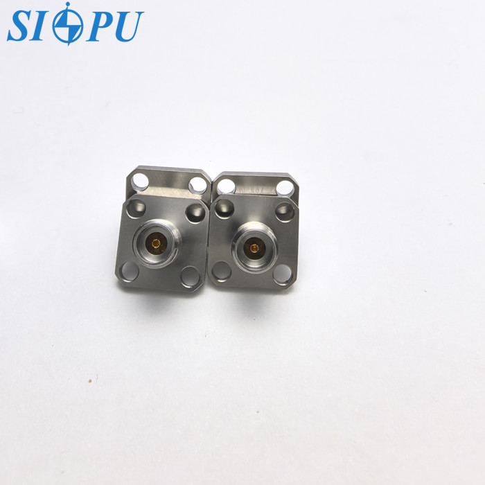 2.92 Female RF Coaxial Connector Four Hole Flange Mounted Socket