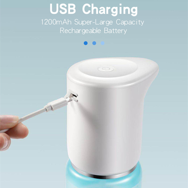 Polypropylene Sensor Liquid Soap Dispenser 1200mah 400ML Refillable
