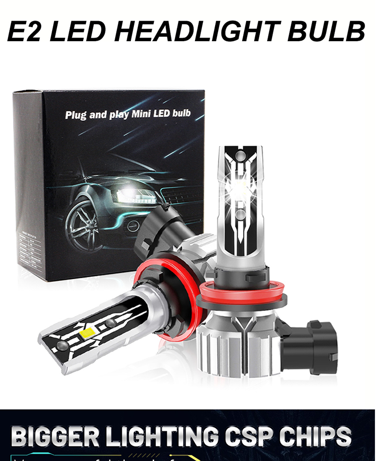 Bi Projector Lens LED Car Headlight Bulbs 360 Degrees H7 H11 H9 9005 9006 9012