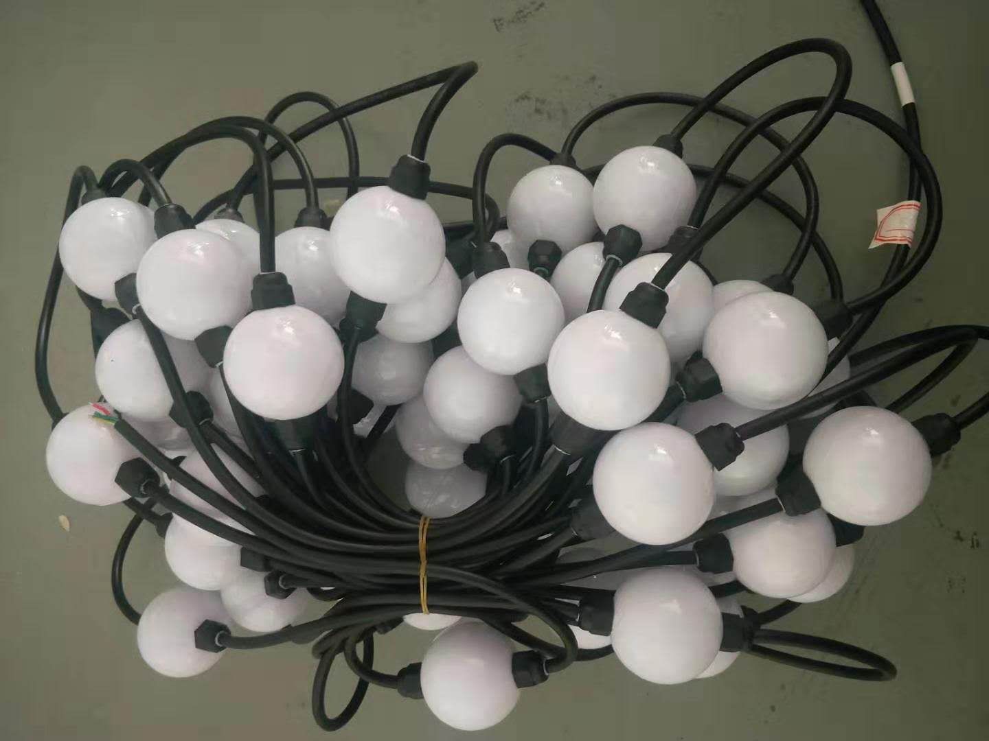 3m reel 24V ucs1903 addressable rgb 3d curtain pixel light 50mm Led Ball dmx globe bulbs strings