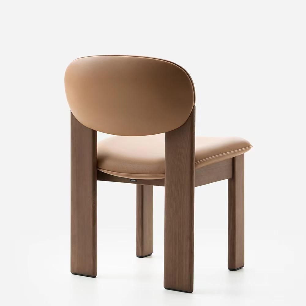 Italian Style High-end Genuine Leather Modern Hotel Leisure Dinning Chair