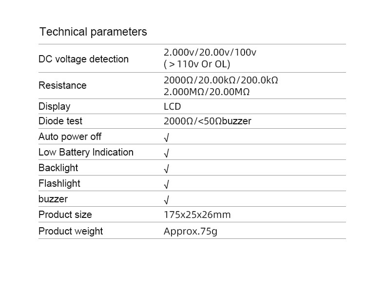 HT86A Car Voltage Detector Pen Non Contact Voltage Tester Continuity Resistance Ohm Meter Car Fault Circuit Test Pencil