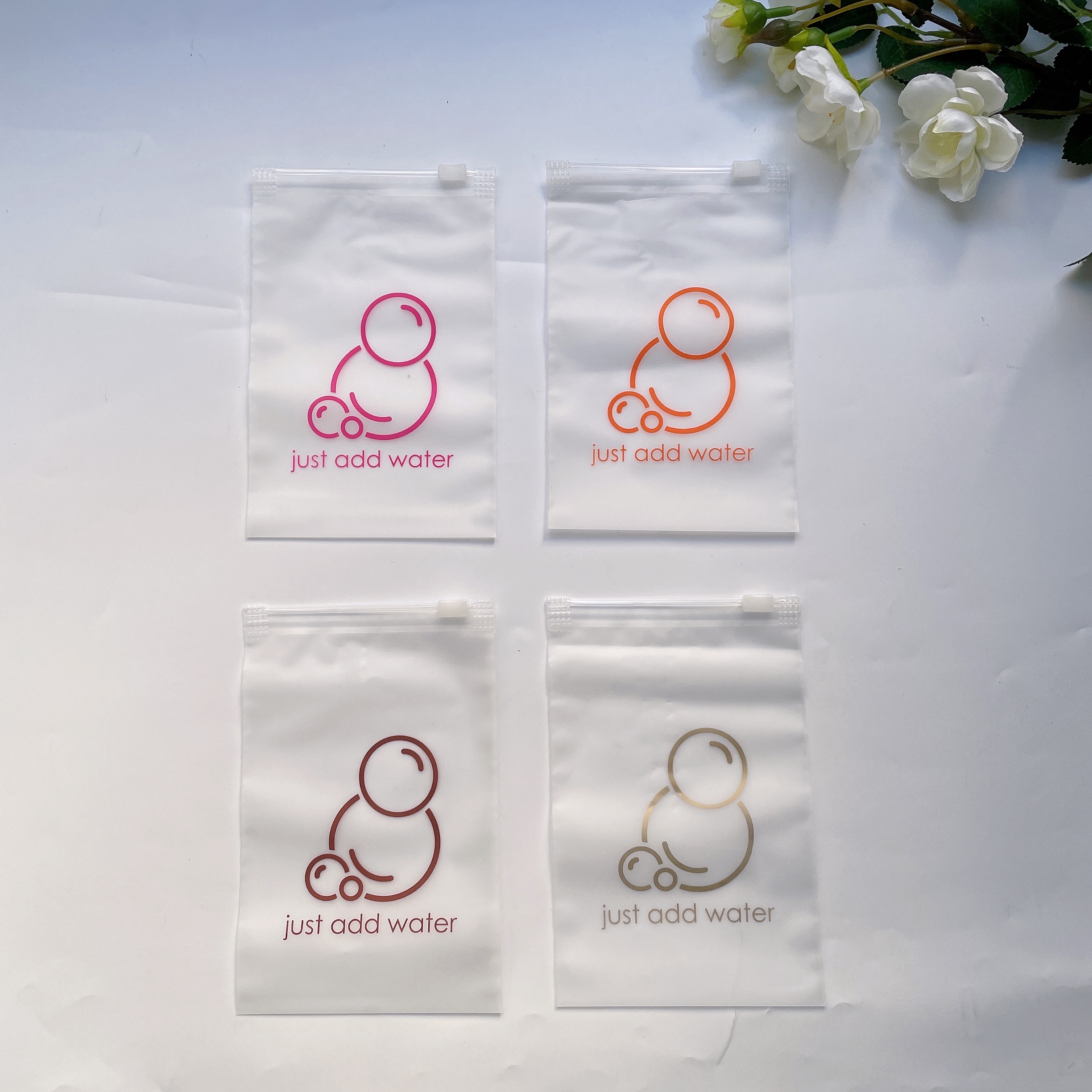Custom Matte Print Pe Zipper Lock Poly Zipper Lock Frosted Plastic Packaging Bag For Clothes And Shoes