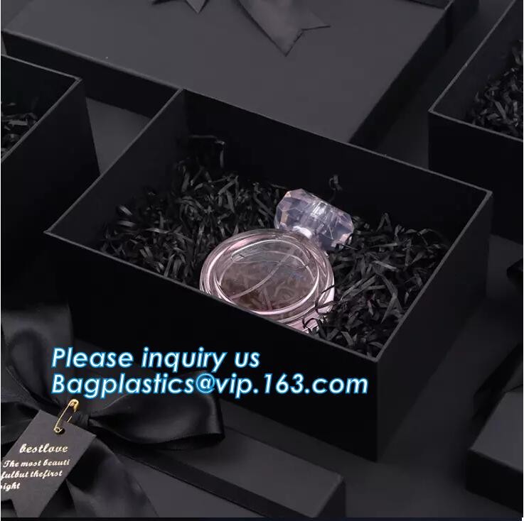 custom luxury matte black flip top box cardboard paper gift box with ribbon blister for red wine packaging box bagease