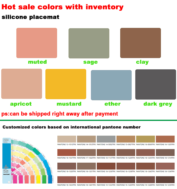 Customized Print High temperature resistant non-stick Silicone Dining Table Mat