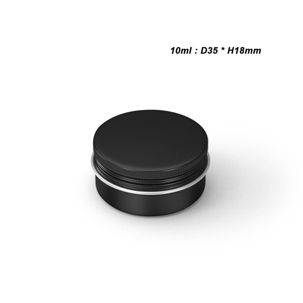 Custom Black Aluminum Candle Tin Metal Case for Solid Scented Candle 6 oz With Lids Food Storage Box Industrial Food