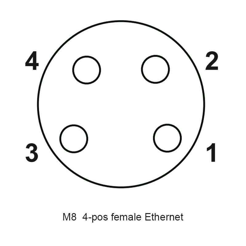 4P Female M8 Waterproof Connector PCB Straight Pressure Transmitters