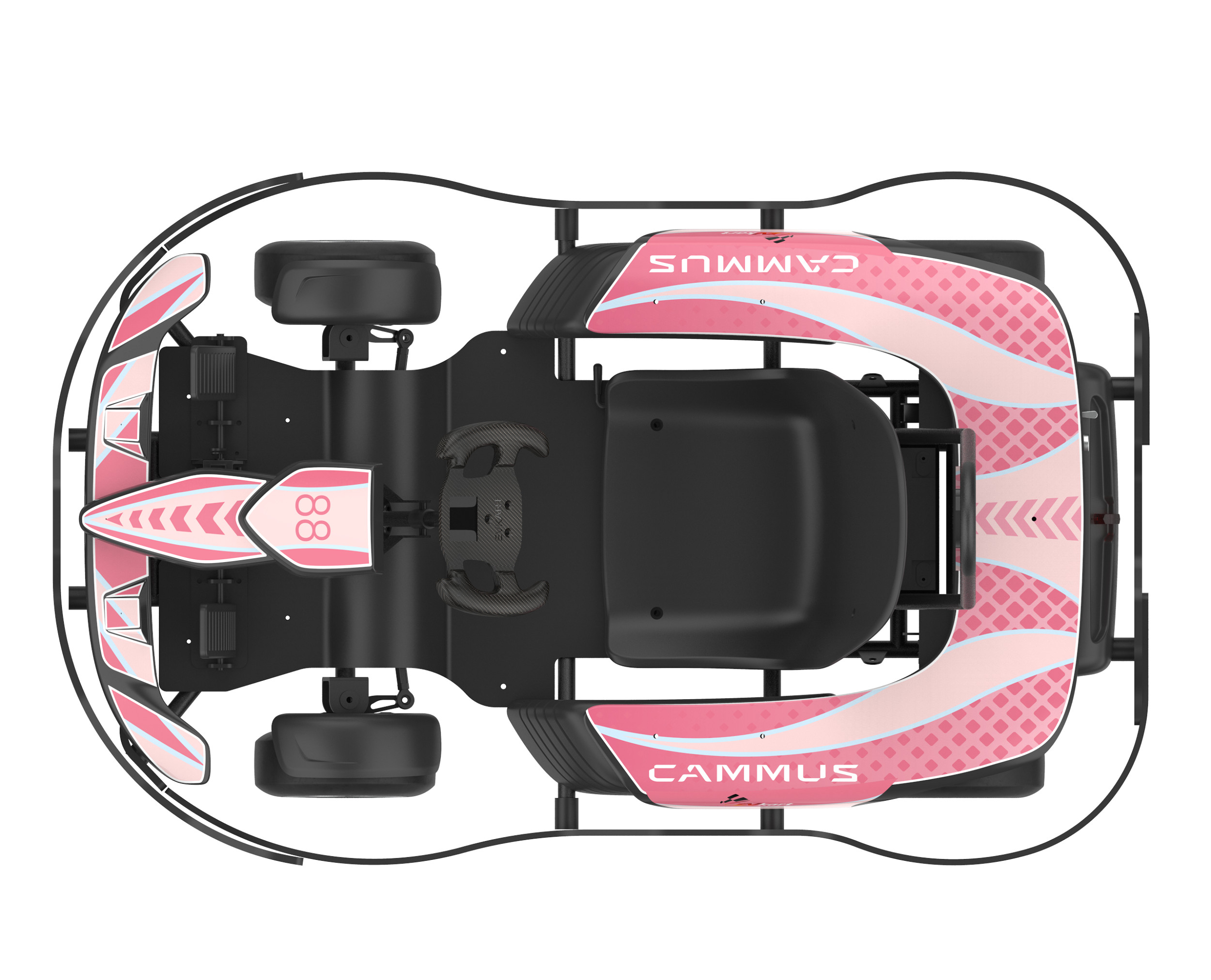 4130CrMo Frame Kids Electric Go Kart Racing Par Cross Front Wheels 3.5kw