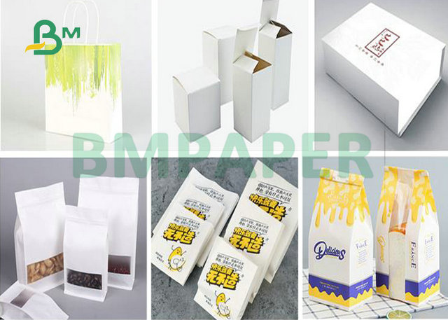 150gsm 170gsm 70 x 100cm 100% Virgin Pulp White Kraft Paper Sheet For Shopping Bags 