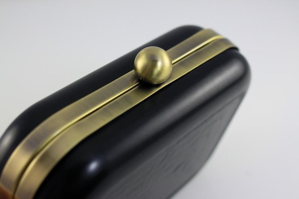 Single Ball Closure Brass Lady Handbag Frames 16.5*9*5cm