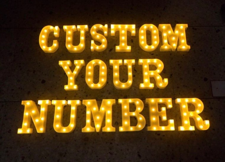 Party Led Birthday Numbers Large Led Lights Marquee Letters For 28C Event Decorations