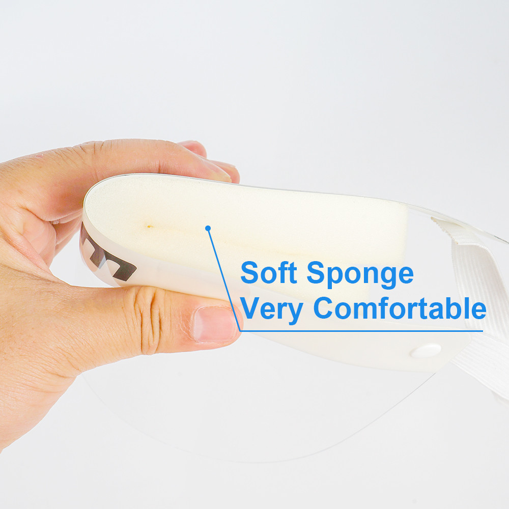 Protective Safety Plastic Face Shield Kids / Dustproof Isolating Saliva Full Face Shield