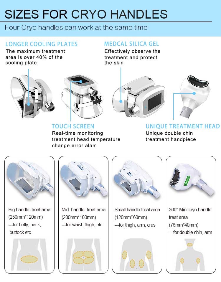 CE approved criolipolisis cool tech cryolipolysie 5 cryo handles simultaneously cryolipolysis body contouring machine
