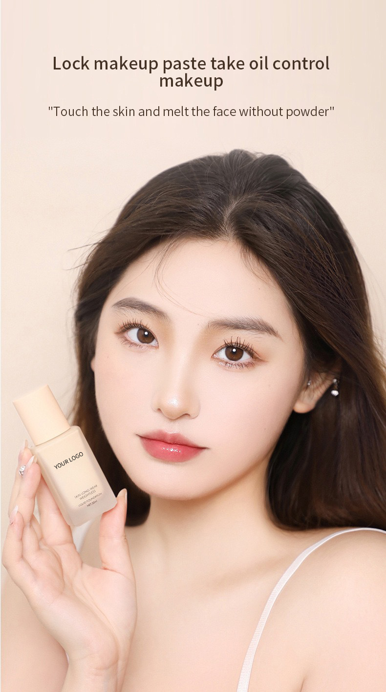 Custom Full Coverage Foundation Makeup Waterproof and Matte Vegan Skin Tint Waterproof Natural Private Label Liquid Foundation
