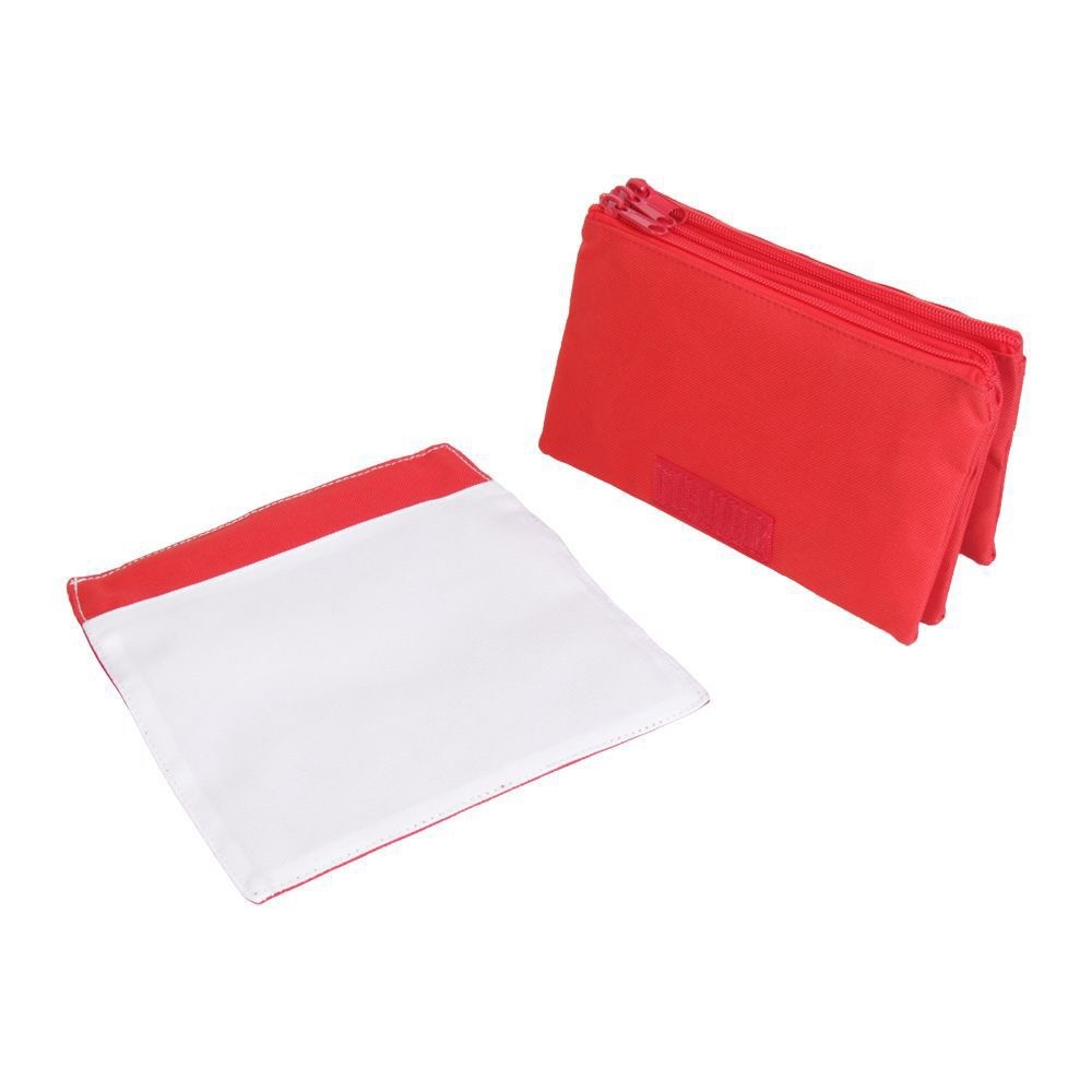 Three Layers Flip Stationery Storage Bag Blank Sublimation Cosmetic Clutch Handbag For Sublimation Printing