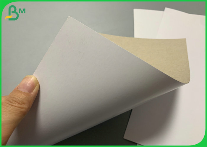 Smooth And Glossy White 400g Coated Grey Back Board For Makeup Box Stiffness 