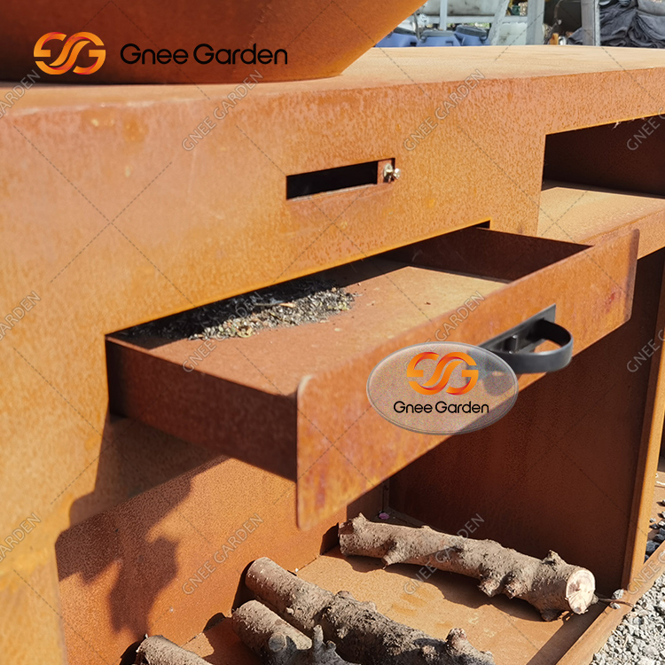 Unique Barbeque Charcoal Grills Corten Steel Bbq Grill For Outdoor Kitchen