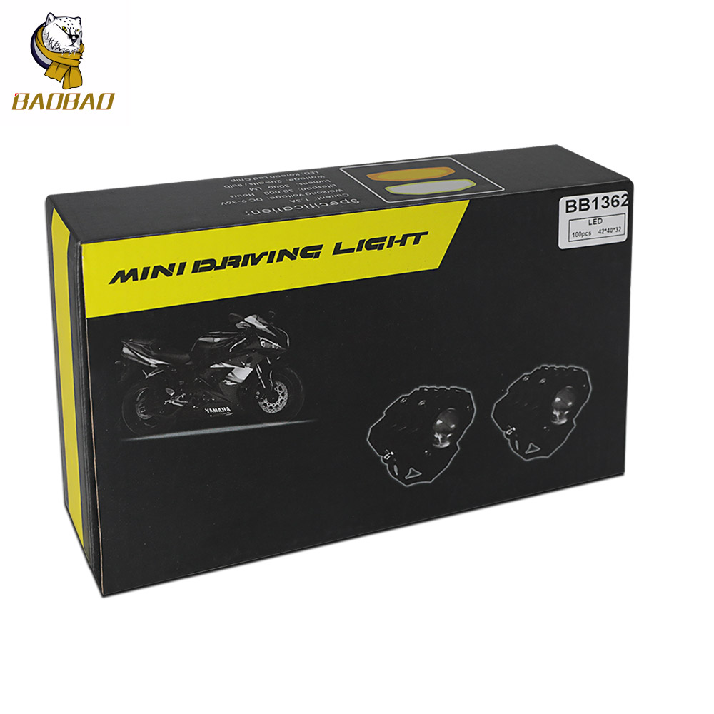 80V White Yellow Color LED Universal Motorbike LED Spotlight Parts