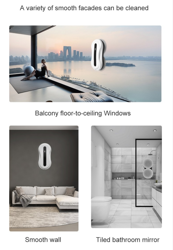 Smart Automatic Window Cleaner 295mm Magnetic Window Cleaner Robot