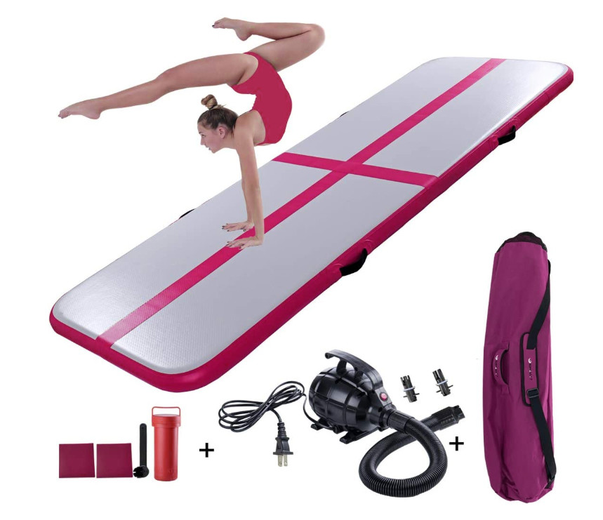10ft 16ft Inflatable Gymnastics Air Track Tumbling Mat Waterproof Airtrack Mats with Air Pump for Gym, Home, Yoga, Train