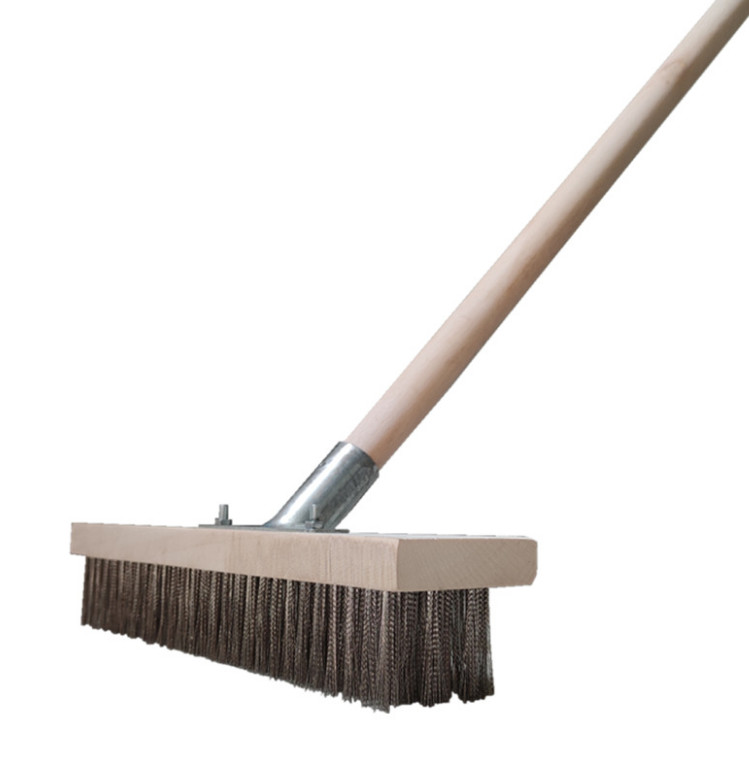 4cm Long Handle Stainless Steel Wire Brush For Cleaning Ship Deck Moss And Oil And Outdoor Courtyard