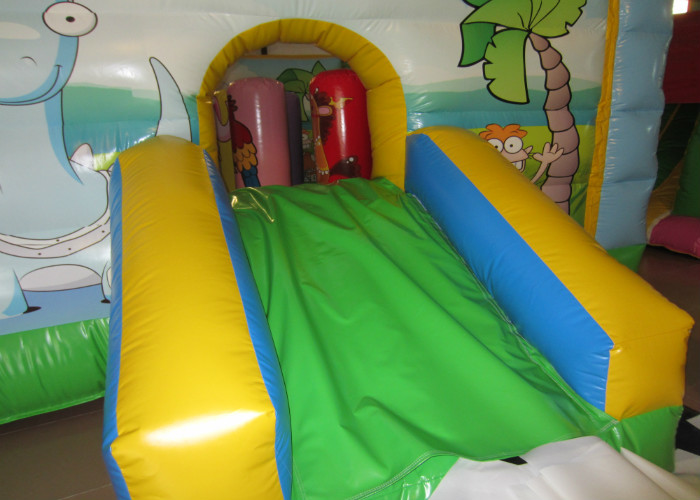 Inflatable Dinosaur Baby Bouncy Castle , Quadruple Stitching Toddler Jumping Castle
