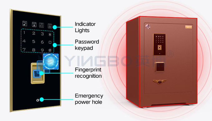 Dual Alarm Solid Steel Commercial Safe Box Bank Grade Biometric Fingerprint Lock 4 open ways