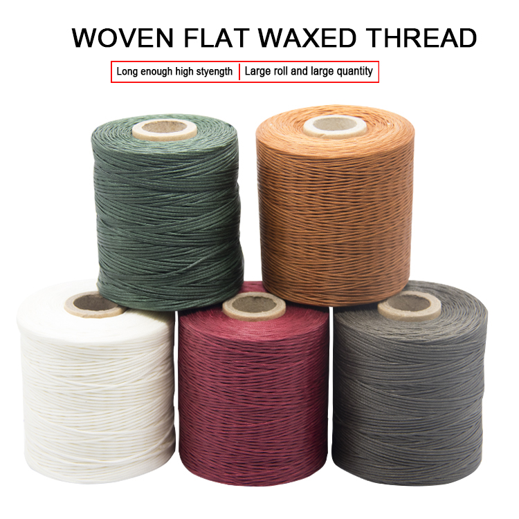 Flat Waxed Thread Type 1mm 210D Yarn Count Sewing Thread for Crochet