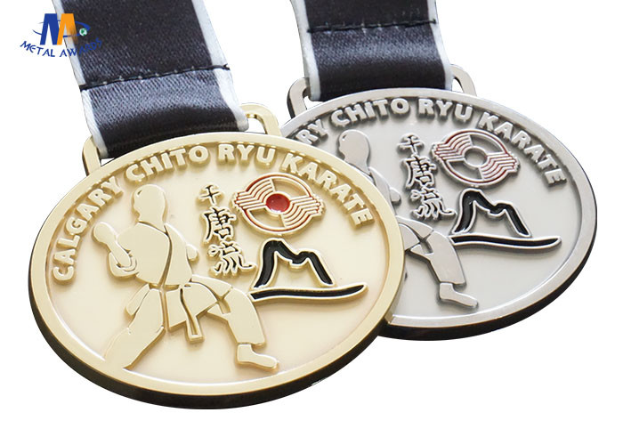 Zinc Alloy Custom Sports Medals For Club , Silver Plating Soft Enamel Medalhas
