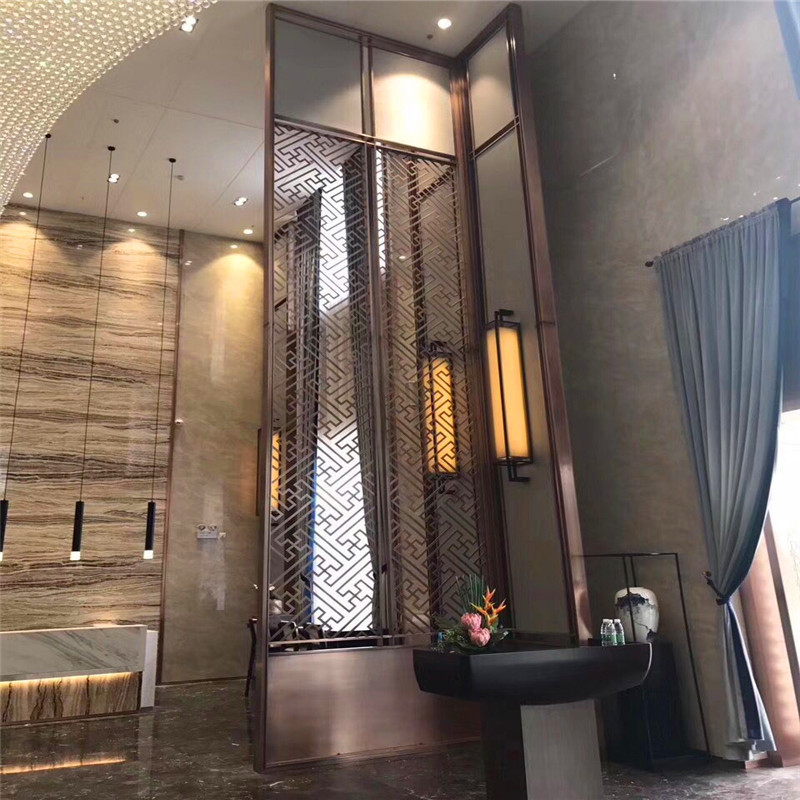 Modern Huge metal screen for decorative panel in hotel or restaurant metal work project