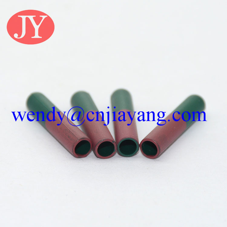 Custom color and Rolling pring logo custom logo plastic aglet for garment hoodies cord