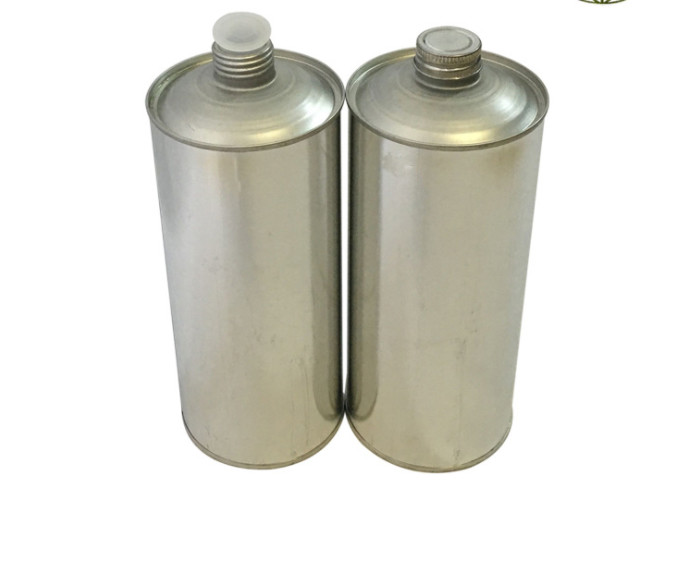 Screw Cap Large Round Tin Containers 1L Motor Oil Can