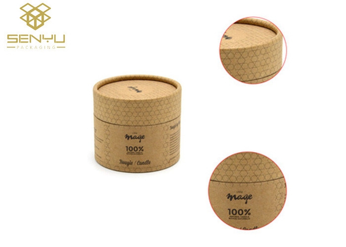 Biodegradable Brown Paperboard Push Up Lip Balm Tubes Candle Perfume Jar Jewelry Support