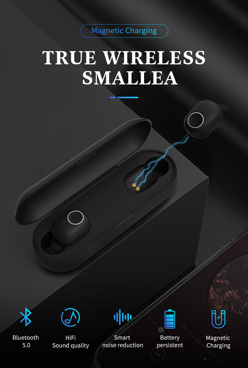 TWS Wireless Earphone Q1 High Quality BT Earbuds HiFi Sound Waterproof BT 5.0 for Smart Phone